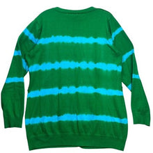 Load image into Gallery viewer, WDNY Sweater Womens Extra Large Tie Dye Stripe Cardigan Office Career Preppy