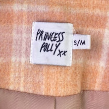 Load image into Gallery viewer, Princess Polly Trench Coat Women Small Plaid Wool Blend Preppy Academia 41" long