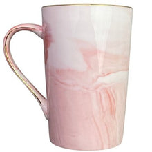 Load image into Gallery viewer, Pink Flamingo Mug Elegance Gold Trim Coffee Tea Cup Swirl Marble NIB
