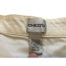 Load image into Gallery viewer, Chico's Pants Womens Size 2.5 Cropped Wide Leg Culottes Career Casual White
