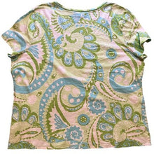 Load image into Gallery viewer, Talbots Shirt Womens 2XL Plus Paisley Short Sleeve Streetwear Casual AOP