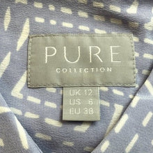 Load image into Gallery viewer, Pure Collection Blouse Womens 6 Silk Button Down Mature Preppy Academia Career