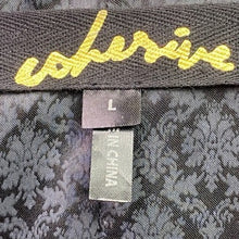 Load image into Gallery viewer, Cohesive Vest Mens Large Grey Pinstripe Crest Skull Embroidered Gothcore Grunge