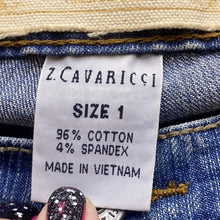 Load image into Gallery viewer, Z.Cavaricci Jeans Womens 1 Embellished Denim Embroidered Festival Boho Blue