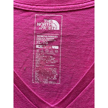 Load image into Gallery viewer, The North Face Shirt Womens Extra Large Heathered V-Neck Spell Out Pink