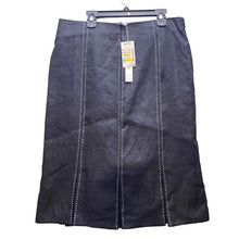 Load image into Gallery viewer, Vintage Richard Malcolm Skirt Womens Size 8 Linen Pencil Side Zipper Black NWT