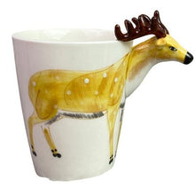 Load image into Gallery viewer, Unique Deer Elk Mug Whimsical Animal Handle Coffee Tea Cup Novelty Gift NIB