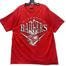 Load image into Gallery viewer, Vintage Wisconsin Badgers Shirt Mens Large Spell Out Mascot Single Stitch