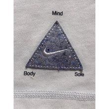 Load image into Gallery viewer, Nike Shirt Mens Medium White Spell Out Center Swoosh Rainbow Spectrum Mind Body