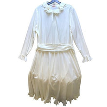 Load image into Gallery viewer, Vtg It's A Lehigh Dress Womens Extra Large Ivory Union Pearl Keyhole Gothic 46"