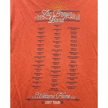 Load image into Gallery viewer, Zac Brown Band Shirt Mens Small Spell Out Country Western Orange Festival