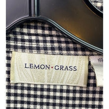 Load image into Gallery viewer, Vintage Lemon Grass Shirt Womens Extra Large Gingham Christmas Cats Embroidered