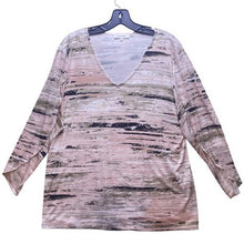Load image into Gallery viewer, Calvin Klein Shirt Womens Extra Large Stretchy Wrap Flowy Sleeves Pink Abstract