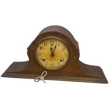 Load image into Gallery viewer, Antique Sessions Mantel Clock 8 Day Pendulum Key Wind Wooden Patina