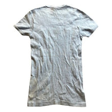 Load image into Gallery viewer, Vintage 80s Bermuda Shirt Girls Small Light Blue Spell Out Rainbow Single Stitch