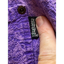 Load image into Gallery viewer, Vintage EZZEWEAR Pants Womens Small Purple Acid Wash Capri Snap Front Casual