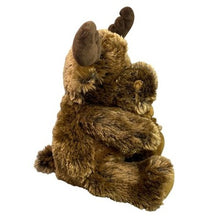 Load image into Gallery viewer, Moose Plush With Baby Mama Calf Stuffed Animal 11"