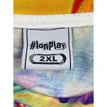 Load image into Gallery viewer, #ionplay Shirt Womens 2XL Rainbow Abstract Splatter Art Hip Hop Streetwear