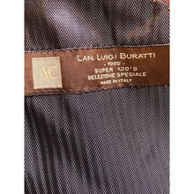 Load image into Gallery viewer, Luigi Buratti Sport Coat Mens 42R Black Pinstripe Blazer Italy Super 130's