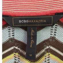 Load image into Gallery viewer, BCBGMAXAZRIA Dress Womens Medium Knitted Rainbow Preppy Academia Career Office