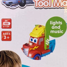 Load image into Gallery viewer, Semi-Truck Trailer Playset Lights Music Racecar Toy Toolbox Kids 3+ 36 Pieces