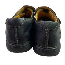 Load image into Gallery viewer, Clarks Structured Shoes Womens 7W Black Leather Slip On Career Office Everyday