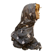 Load image into Gallery viewer, GERINLY Panda Scarf Sheer Black White AOP 70" x 30"