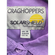 Load image into Gallery viewer, Craghoppers Solarshield Shirt Womens 14 Button Up Outdoor Hiking Travel Purple