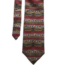 Load image into Gallery viewer, All Silk Necktie Mens Geometric Stripe AOP Career