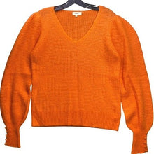 Load image into Gallery viewer, Suncoo Paris Sweater Womens Large Alpaca Wool Preppy Academia Puff Sleeve