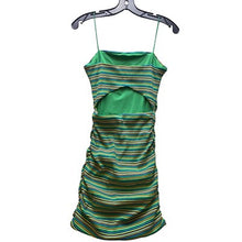 Load image into Gallery viewer, Princess Polly Dress Womens 4 Cutout Back Striped Bodycon Green Rainbow