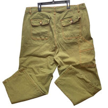 Load image into Gallery viewer, ModCloth Pants Womens 18 Olive Green Pants Orange Stitching Anthropologie Casual
