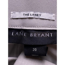 Load image into Gallery viewer, Lane Bryant Pants Womens 20 Light Gray Linen Cropped Career Office Stretchy NWOT