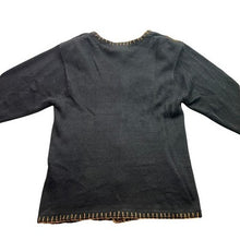 Load image into Gallery viewer, Vtg Lisa International Sweater Womens Medium Cardigan Patchwork Mature Old Money