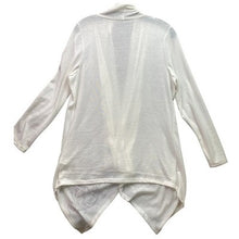 Load image into Gallery viewer, Cal Style Cardigan Womens Medium White Rayon Waterfall Embellished AOP Career