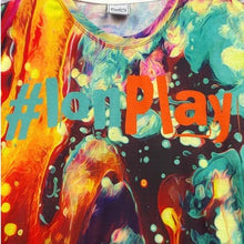 Load image into Gallery viewer, #ionplay Shirt Womens 2XL Rainbow Abstract Splatter Art Hip Hop Streetwear