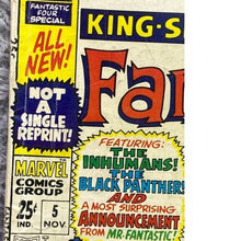 Load image into Gallery viewer, 1967 Fantastic Four Marvel Comic Book Special #5 25 Cent Advertising