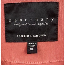 Load image into Gallery viewer, Sanctuary Shirt Women Extra Large Salmon Utility Button Front Preppy Academia