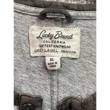 Load image into Gallery viewer, Lucky Brand Shirt Mens Extra Large Raglan Henley Grunge Everyday Streetwear