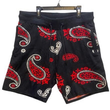 Load image into Gallery viewer, Maison Article Shorts Adult Large Paisley Sweater Luxury Drawstring Black Mens