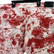Load image into Gallery viewer, FWDR Denim Jeans Mens 44x32 Red Splatter Hip Hop Skater Streetwear Festival