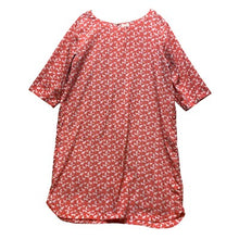 Load image into Gallery viewer, Gap Shirt Dress Womens Extra Large Cat AOP Casual Short Sleeve Coral Summer