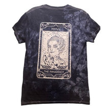 Load image into Gallery viewer, InkAddict Shirt Womens Small Tie Dye Tarot Card Grunge Tattoo Spell Out