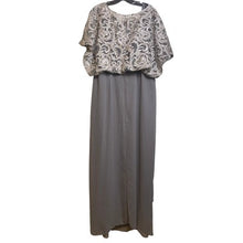Load image into Gallery viewer, Maya Brooke Dress Womens 14W Maxi Formal Tiered Sequined Old Money 48" Long NWT