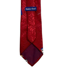 Load image into Gallery viewer, Camden Court Necktie Red Designers Basketball Paisley AOP