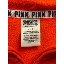 Load image into Gallery viewer, Victorias Secret PINK Hoodie Womens Large Orange Pullover Spell Out Preppy