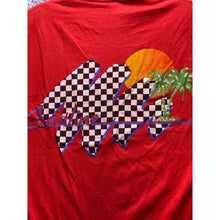 Load image into Gallery viewer, Vintage Coastline Shirt Mens Men Red Single Stitch Checkerboard Skater Costal