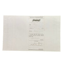 Load image into Gallery viewer, 1874 Montana Penitentiary Salary Document Old West History Jail Guard Ephemera