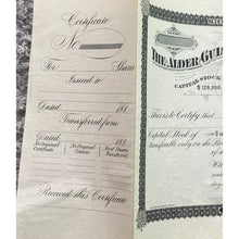 Load image into Gallery viewer, Antique 1880s Mining Stock Certificate Montana Unused Covered Wagons Ephemera