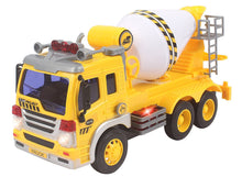 Load image into Gallery viewer, Friction Powered Cement Mixer Truck Toy With Lights And Sound